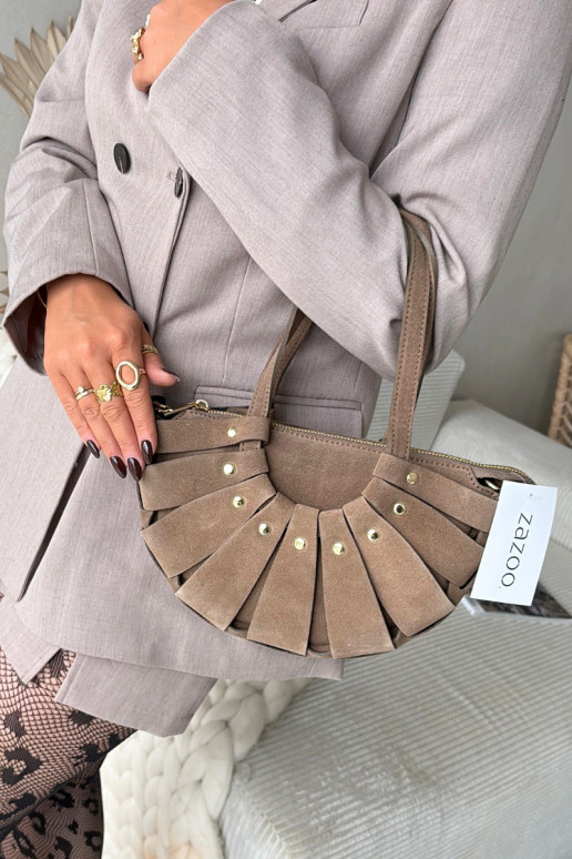 Beige Natural Suede Bag Marivane Beige Natural Suede Bag Marivane