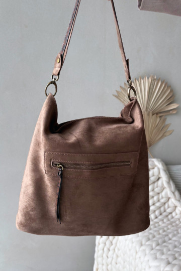 Bag Made of Eco Suede Beige Deliane