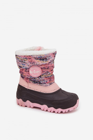 Children's Girls Snow Boots with Zipper Lee Cooper LCJ-25-10-3770 Pink
