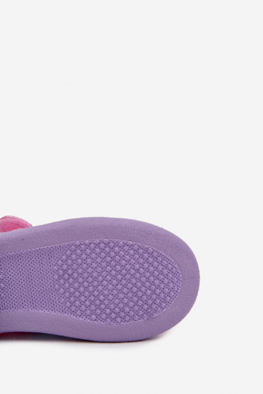 Ballerina Slippers For Girls With Velcro UNICORN Pink Silviera Ballerina Slippers For Girls With Velcro UNICORN Pink Silviera