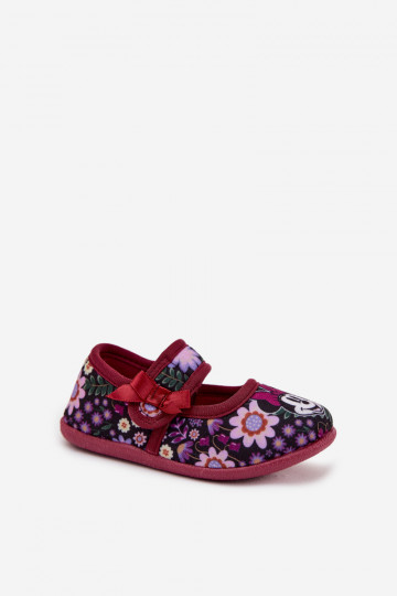 Balerinki Kapcie Dla Dziewczynek MINNIE MOUSE Bordowe Nomi