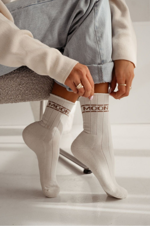 Women's Socks Pólfrotte UNIQUE Seamless MOON Ecru Women's Socks Pólfrotte UNIQUE Seamless MOON Ecru