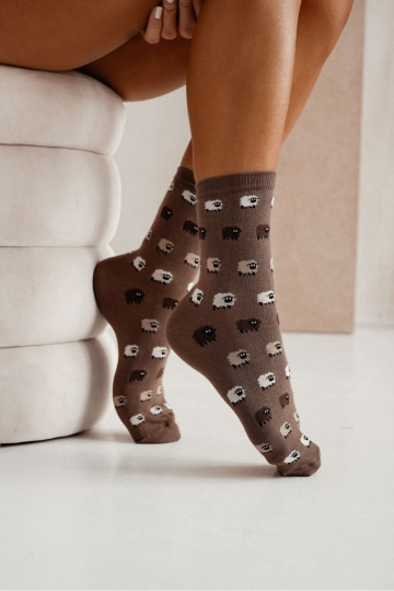 Women's Socks Sheep Brown