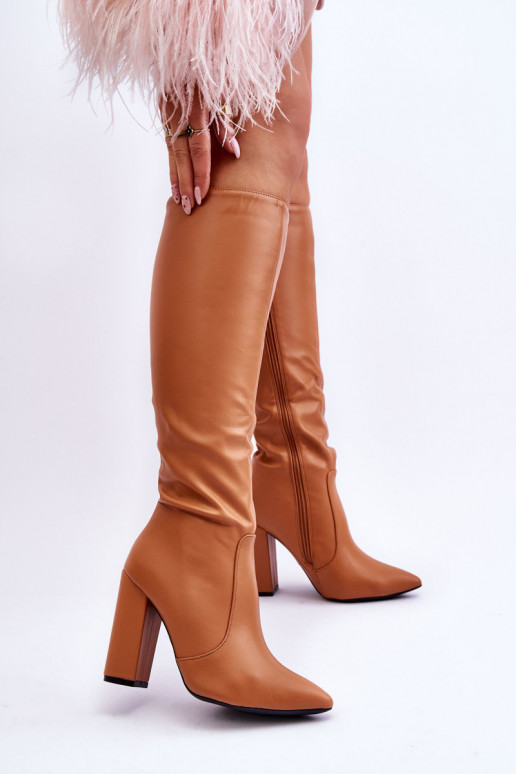 Classic Boots On A Post Camel Mayra Classic Boots On A Post Camel Mayra