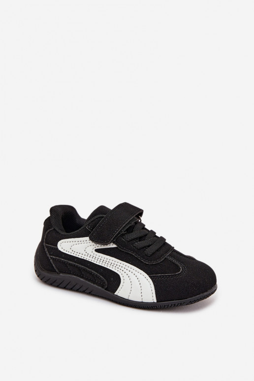 Children's Sports Shoes With Velcro Black and White Perrin