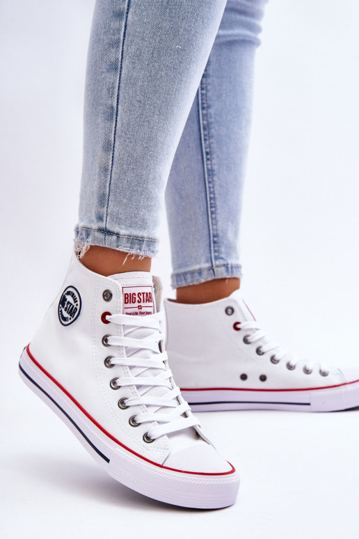 Women's Classic High Sneakers Big Star T274026 White