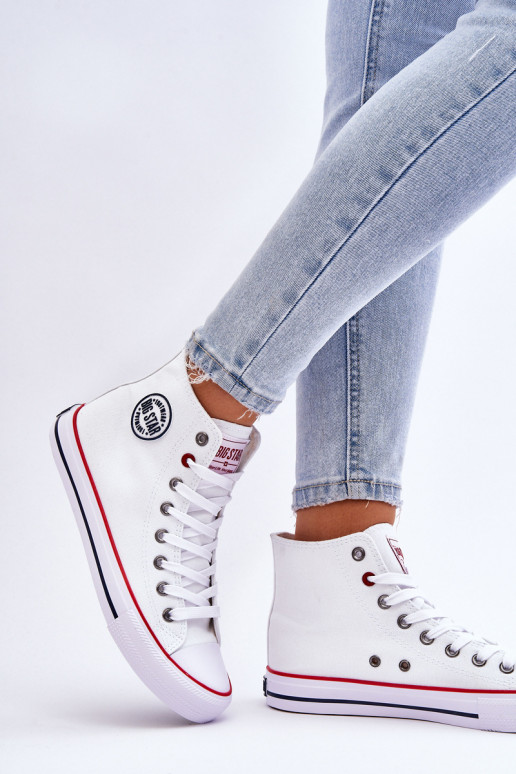 Women's Classic High Sneakers Big Star T274026 White