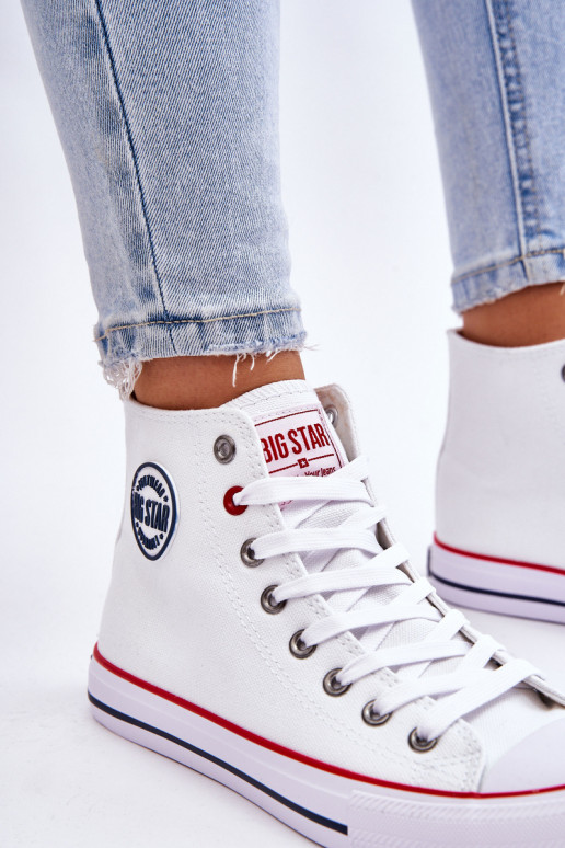 Women's Classic High Sneakers Big Star T274026 White