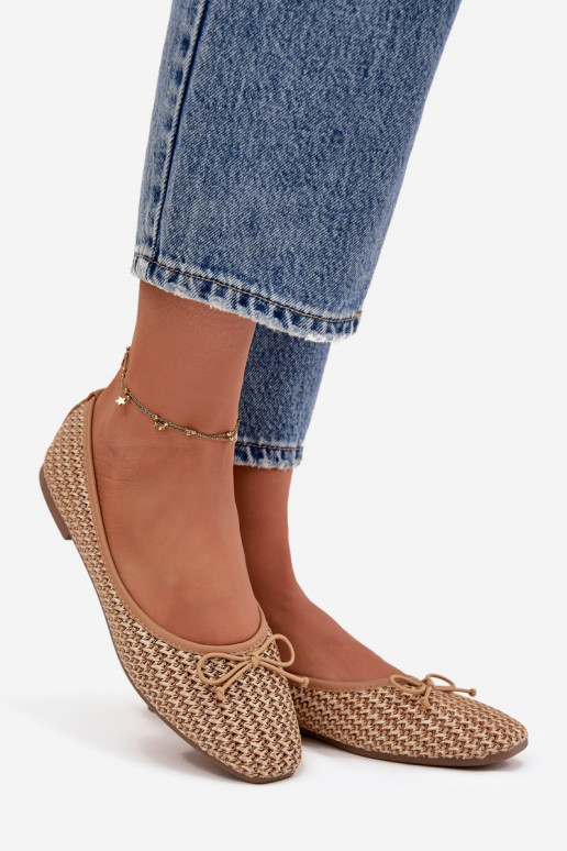 Ballerinas With Braid And Bow Camel Belirra