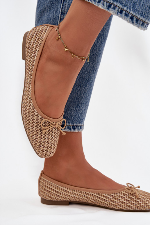 Ballerinas With Braid And Bow Camel Belirra