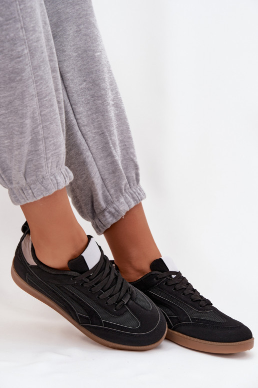 Sneakersy Damskie Czarne Hanelor