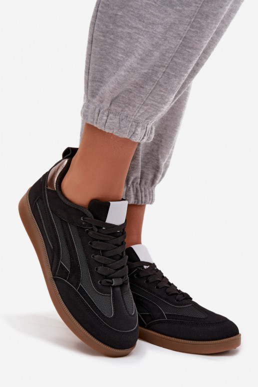 Sneakersy Damskie Czarne Hanelor