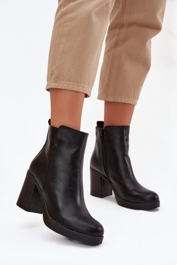 Women's Ankle Boots on Heel Black Ryselle 2