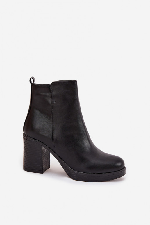 Women's Ankle Boots on Heel Black Ryselle