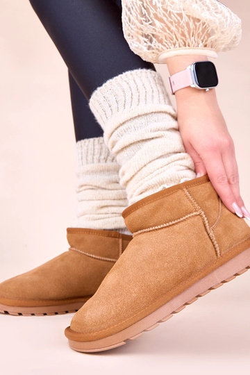 Brązowe śniegowce skóra... 2