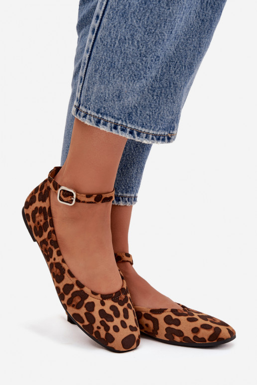 Baleriny DamskiewithPaskiem I Klamrą Panterka Janelor