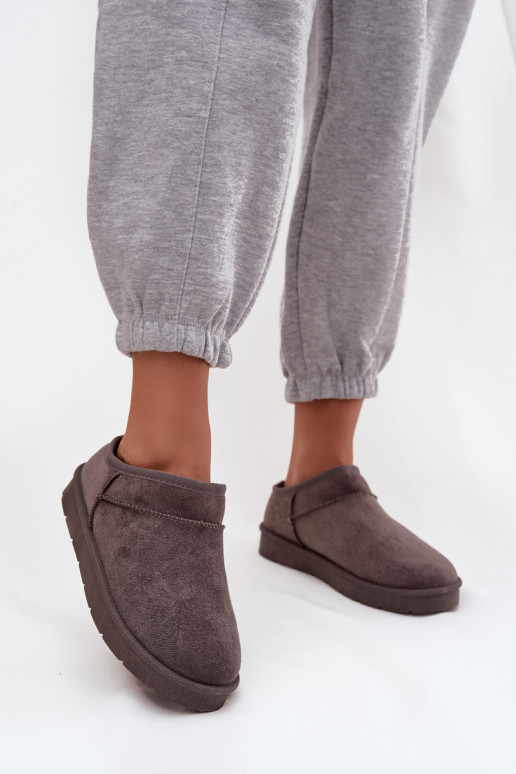 Women's Snow Boots Warm Lined Dark Gray Serenne