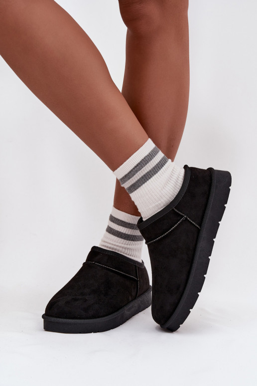 Women's Snow Boots Lined with Fur Black Serenne