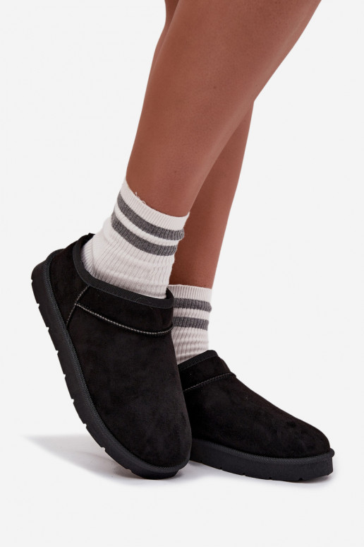 Women's Snow Boots Lined with Fur Black Serenne