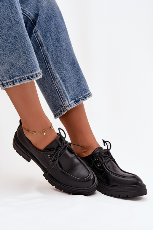 Women's Loafers Made of Eco Leather Black Adrelle