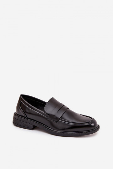 Men's moccasins from eco leather black Darvell