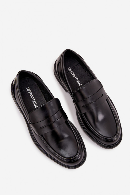 Men's moccasins from eco leather black Darvell