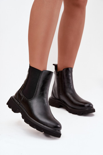 Women's ankle boots lined Black Rivelia 2