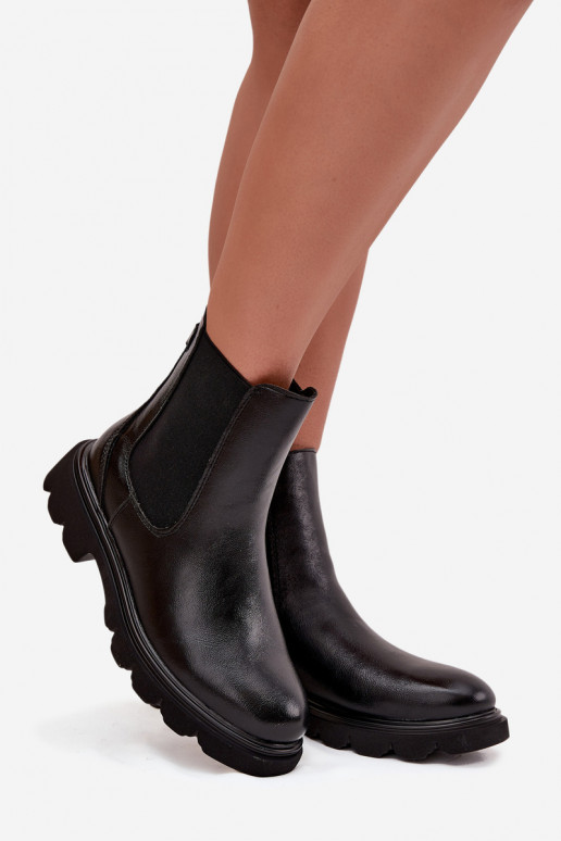 Women's ankle boots lined Black Rivelia