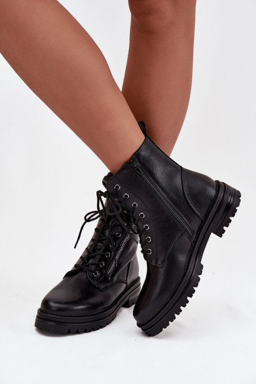 Women's Work Boots with Lining Black Ivonelle