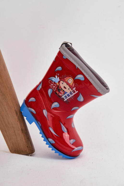 Children's Wellies Firefighter Red Breezly