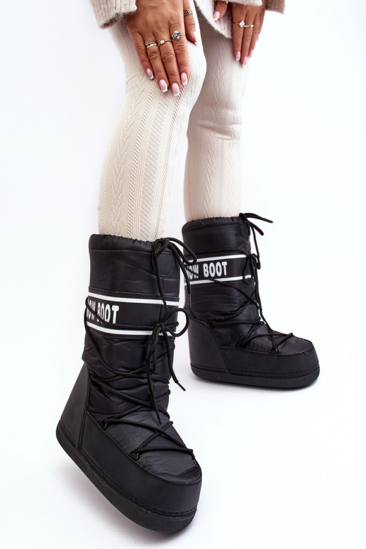 Women's High Snow Boots Black Venila