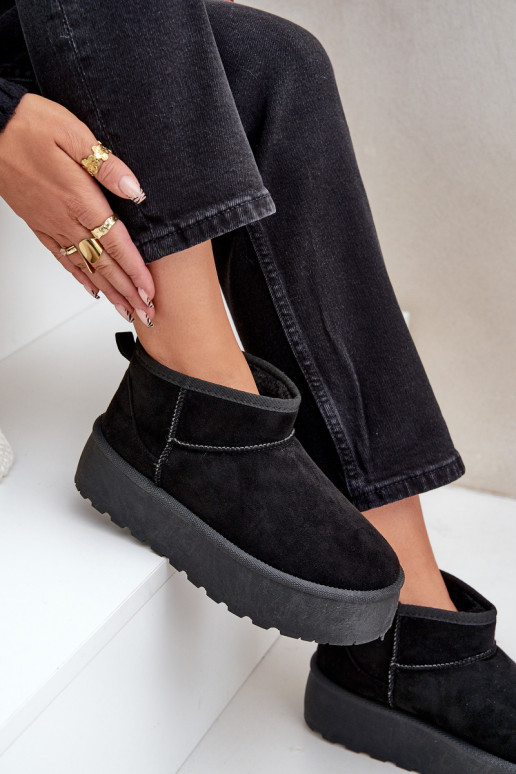 Women's Snow Boots On Platform Black Ninala