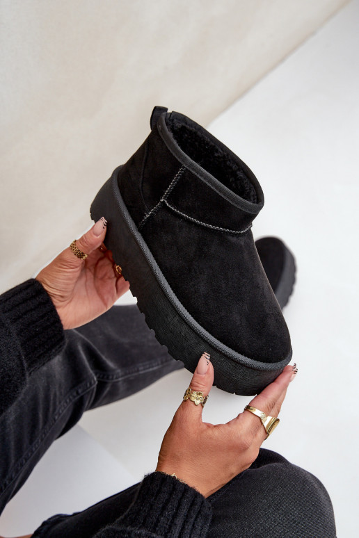 Women's Snow Boots On Platform Black Ninala