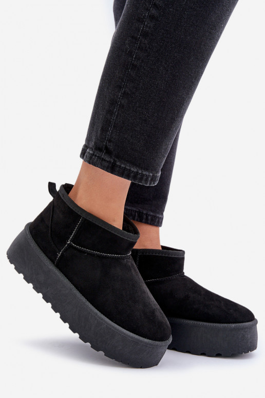 Women's Snow Boots On Platform Black Ninala