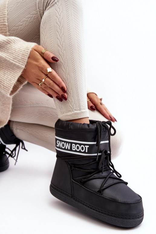 Women's lace-up snow boots beige Soia