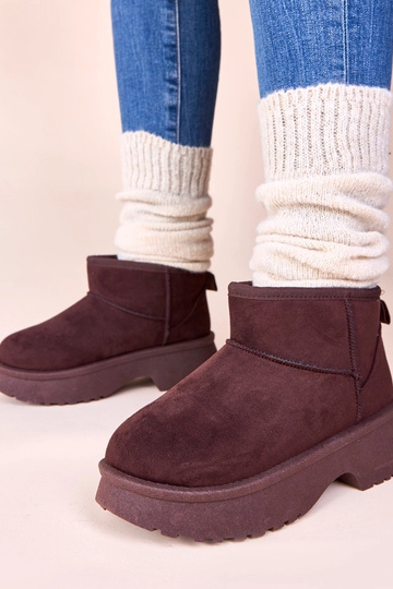 Brązowe śniegowce ocieplane...