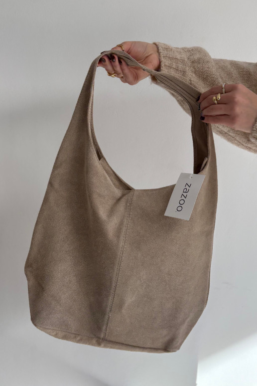 Leather Suede Bag Beige Rilith