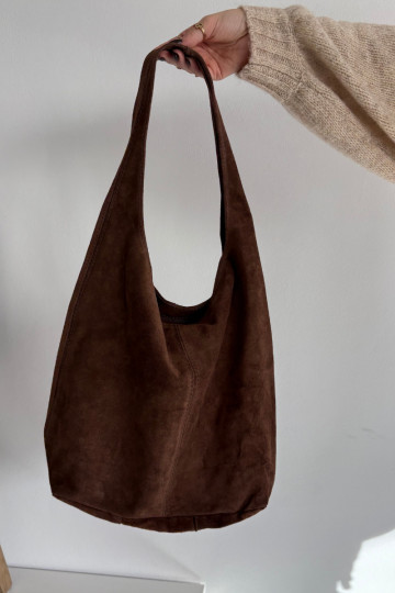 Leather Suede Chocolate Bag Rilith