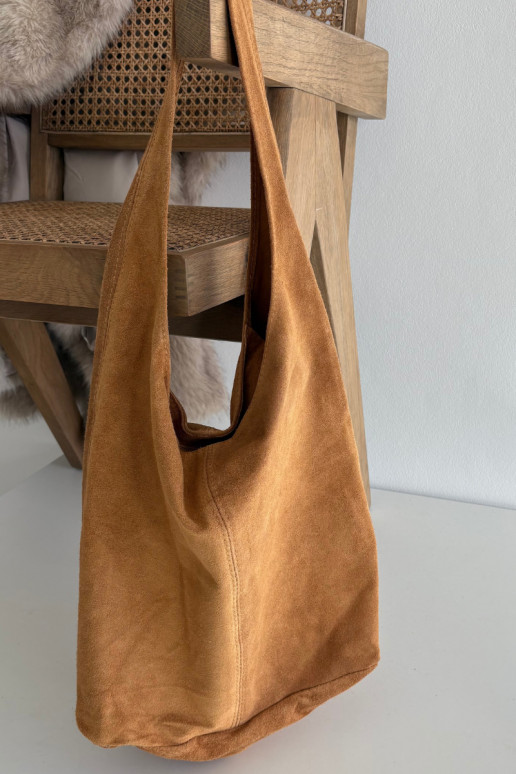 Leather Suede Bag Camel Rilith