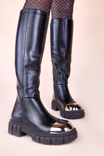 Czarne kozaki ze złotym... 2