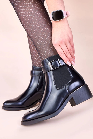 Czarne botki klasyczne z... 2