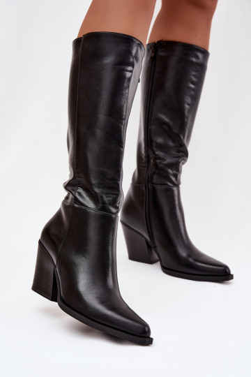 Women's Platform Boots with Lining Black Katelle 2