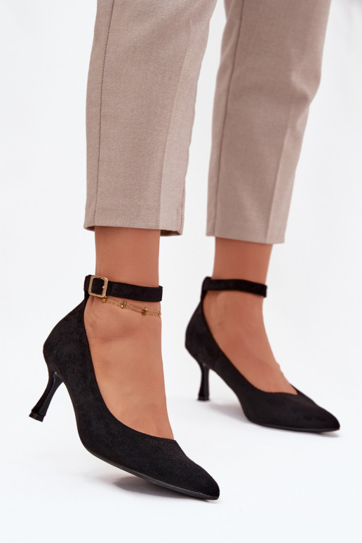 Devoria heels and pumps in eco suede black