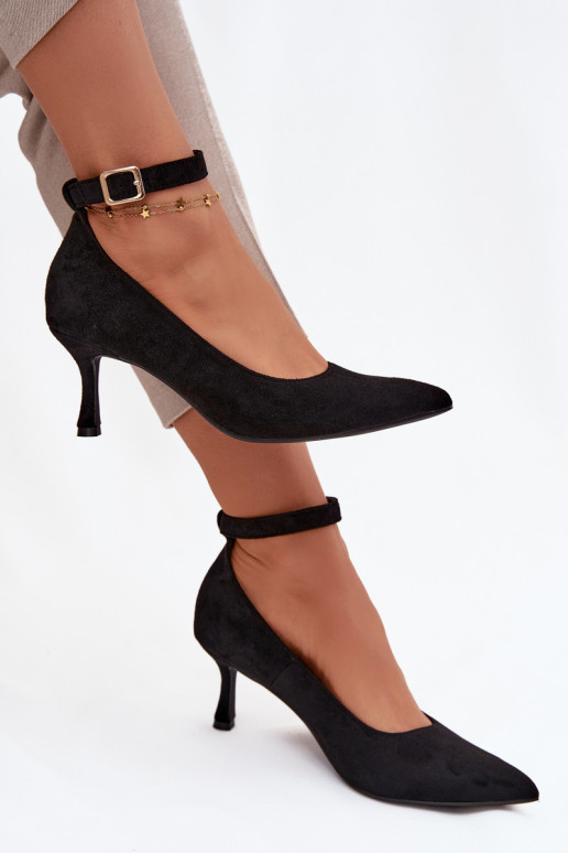 Devoria heels and pumps in eco suede black