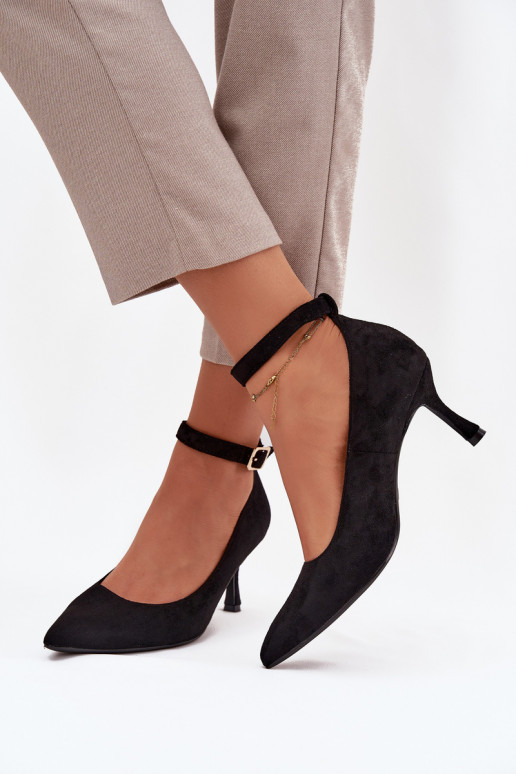 Devoria heels and pumps in eco suede black