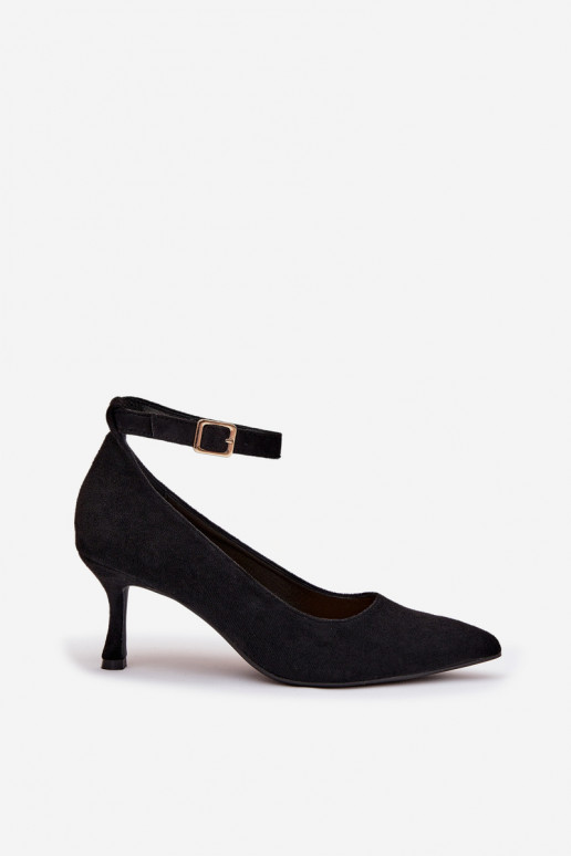 Devoria heels and pumps in eco suede black
