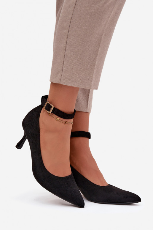 Devoria heels and pumps in eco suede black