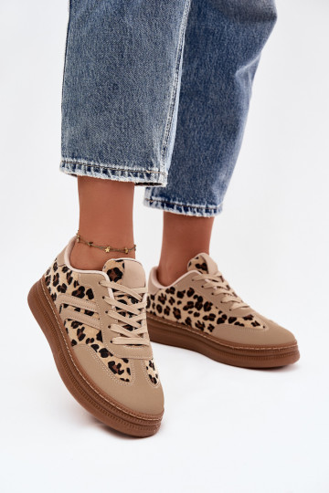 Women's Sneakers on Platform Panterka Beige Denissa 2