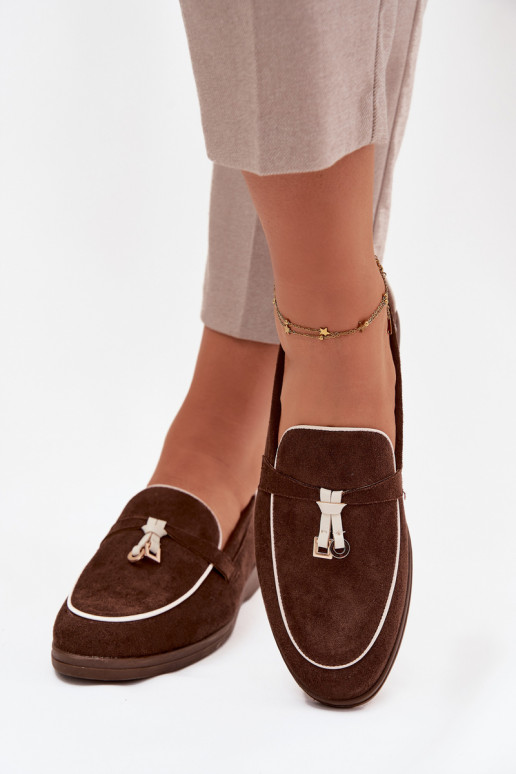 Moccasins Loafers Women's Eco Suede Brown Darwen