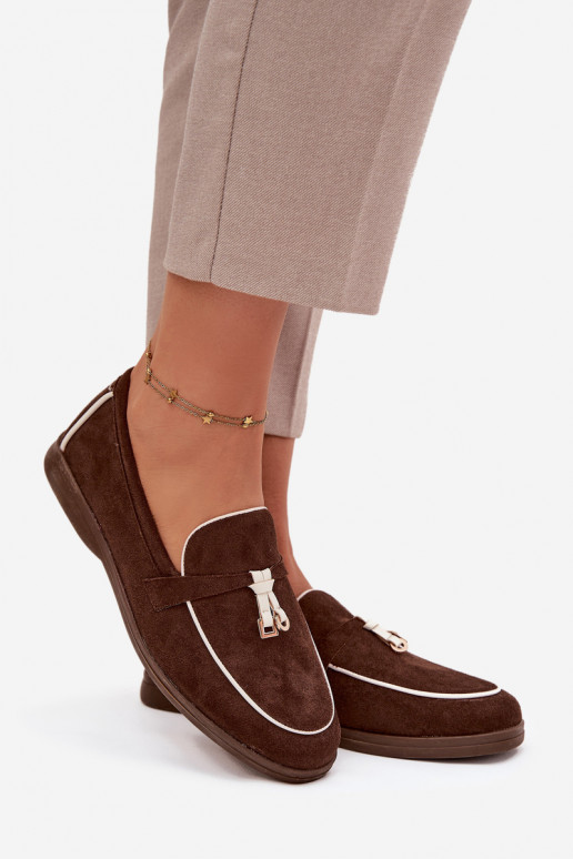 Moccasins Loafers Women's Eco Suede Brown Darwen